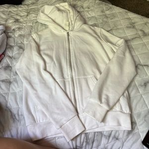 White zip up